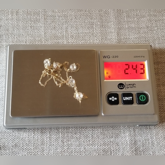 10K Gold CZ Stationary Necklace - Picture 9 of 10